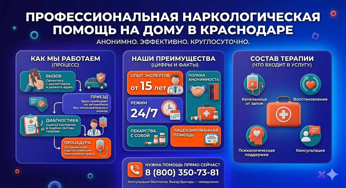 Инфографика о принципах лечения алкоголизма на дому в Энгельсе: этапы вызова нарколога, преимущества анонимной детоксикации и состав медицинской помощи.